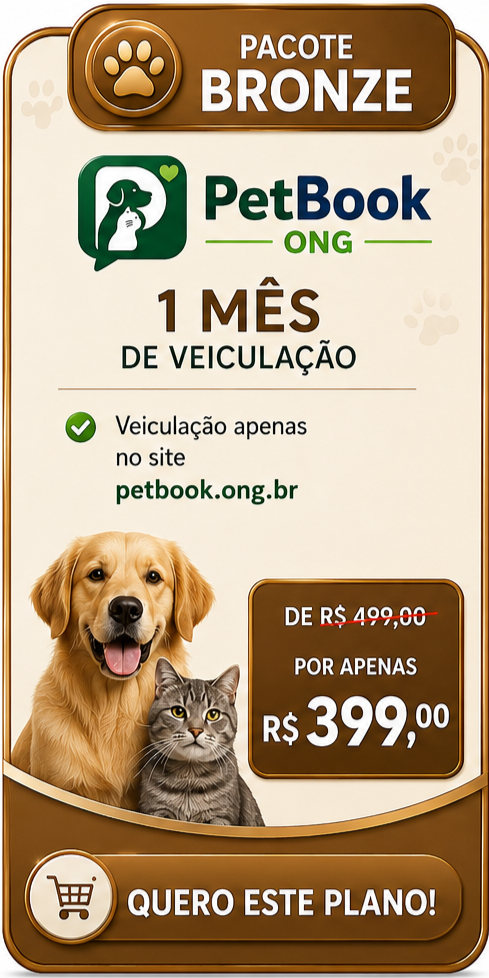 PetBook.ONG.br | Pacote Publicidade Bronze